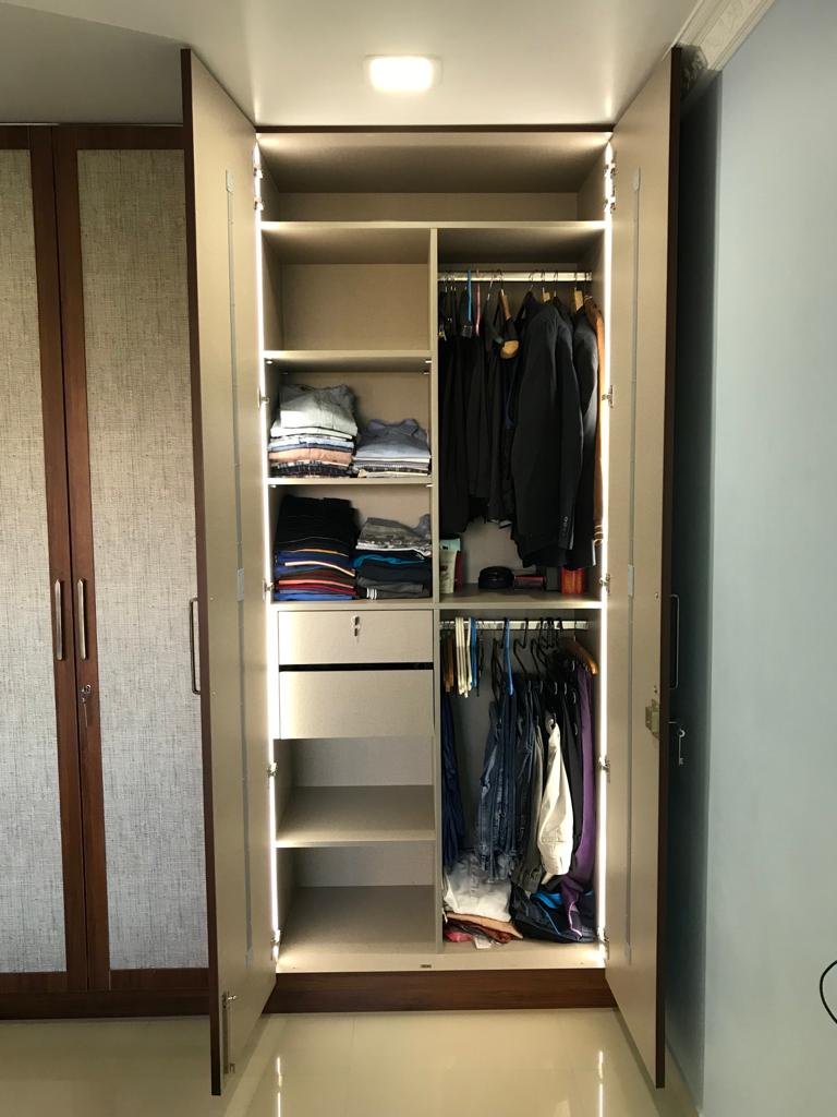 Cane Finish Hinged Wardrobe by KK modular Kitchen in Lower Parel, Mumbai